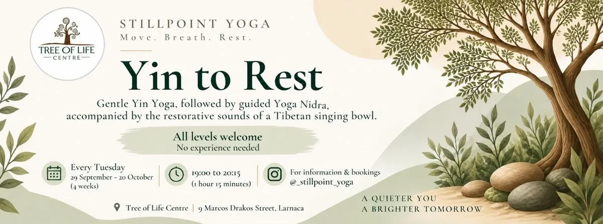 Yin to Rest Yoga at the Tree of Life, Larnaca