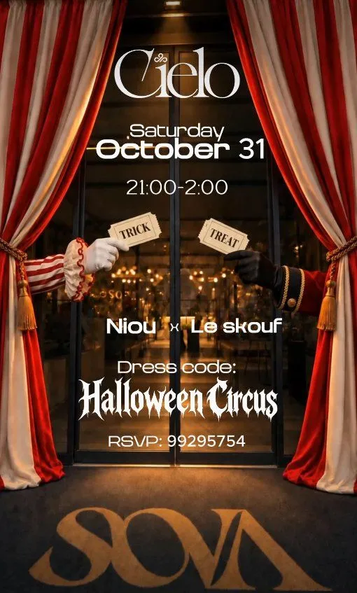 Halloween Circus: Cielo x Sova Party Night in Nicosia