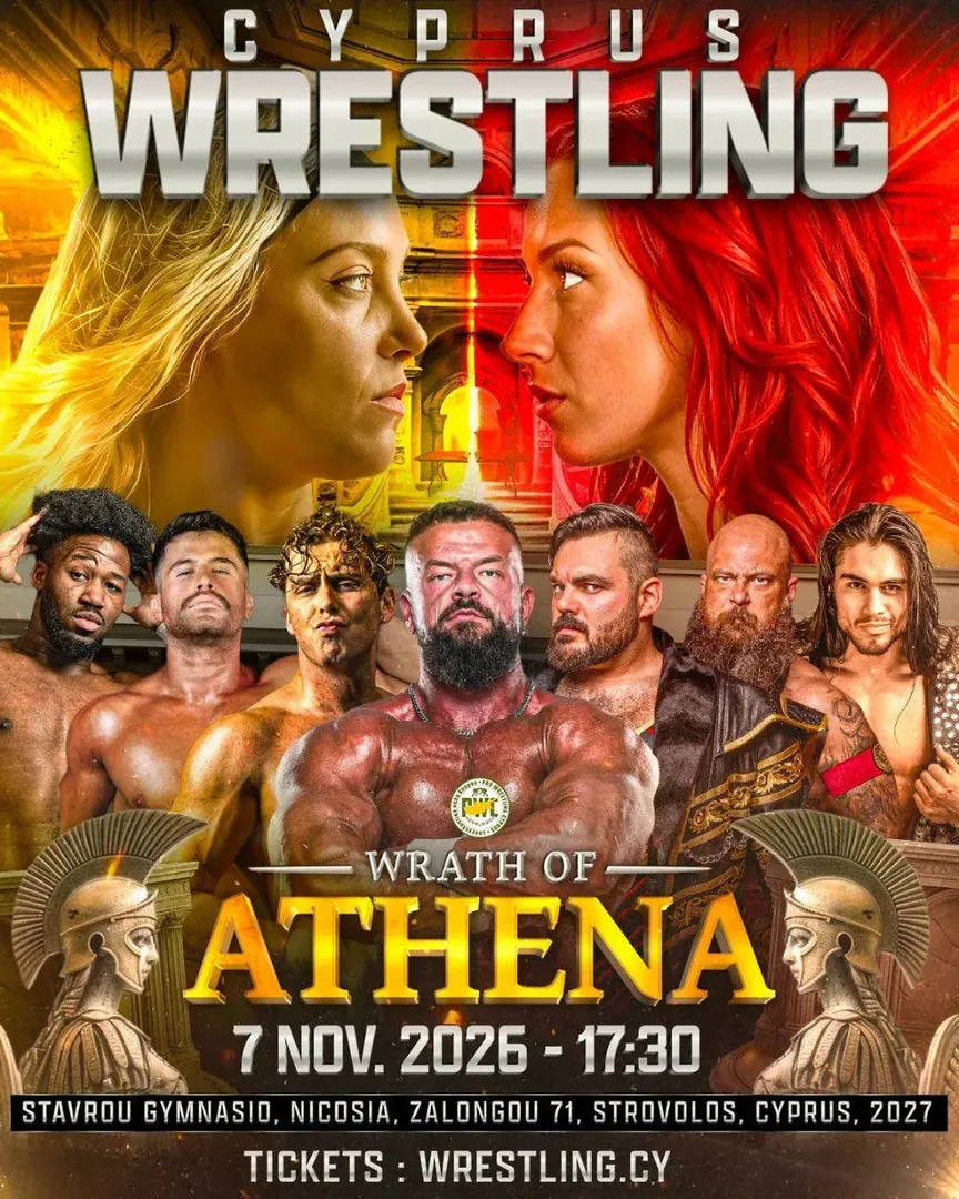 Gods of Wrestling: Wrath of Athena comes to Stavrou Gymnasium in Strovolos