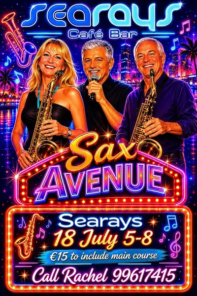 Sax Avenue debuts at Searays Cafe Bar