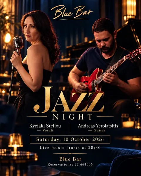 Jazz Night featuring Kyriaki Steliou & Andreas Yerolatsitis