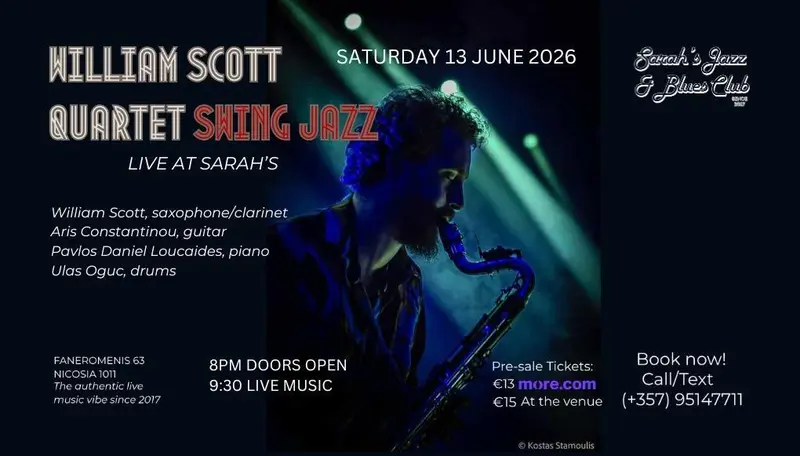 Swing Jazz Night with William Scott Quartet