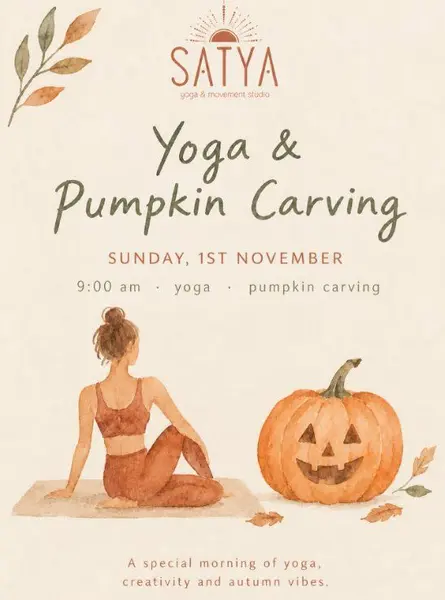 Yoga & Pumpkin Carving: Autumn Morning at Satya Studio