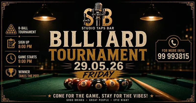 🎱 STB Billiard Tournament – Winner Takes The Pot! | Friday 29.05.26