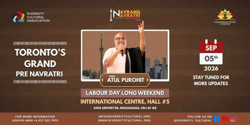 Navrang Navratri Festival Canada 2026 With ATUL PUROHIT - SATURDAY 5th September, 2026