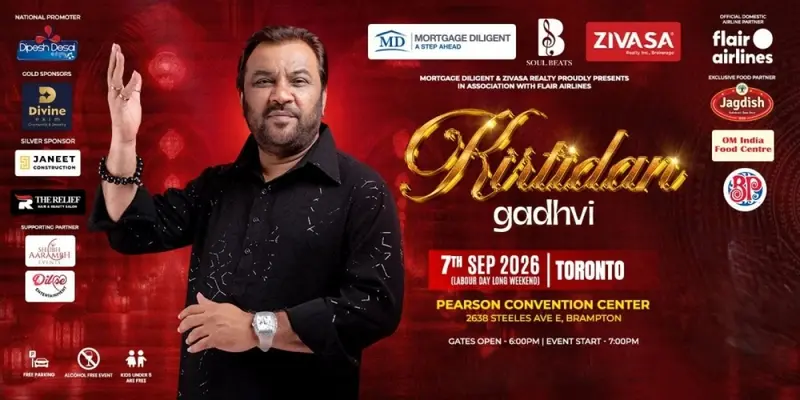 Kirtidan Gadhvi Navratri Rass Garba 2026 in Toronto - 7th September