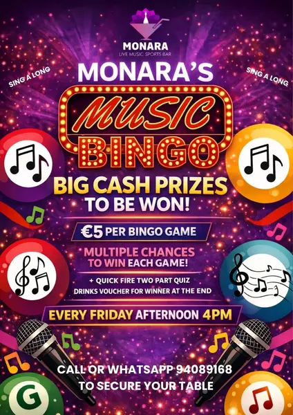 Monara’s Music Bingo
