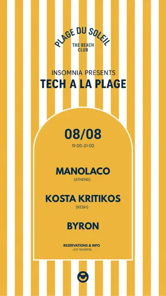 Insomnia presents Tech a la Plage