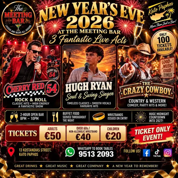 🎆🥂 NEW YEAR’S EVE 2026 AT THE MEETING BAR! 🥂🎆