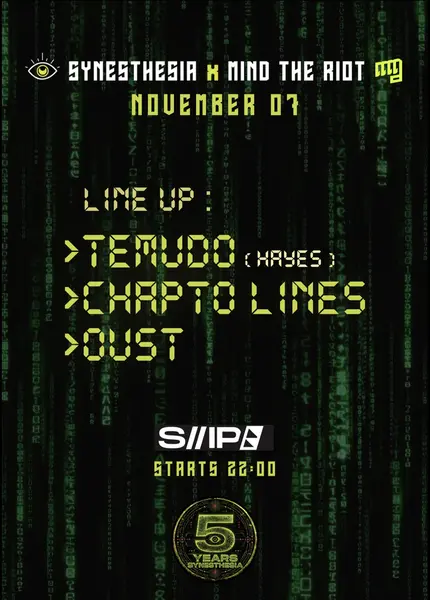 SYNESTHESIA x Mind The Riot present Temudo