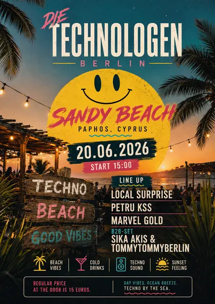 SANDY BEACH TECHNO EVENT - DIE TECHNOLOGEN BERLIN