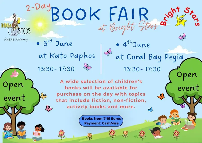 Bright Stars Nursery book fair at Kato Paphos