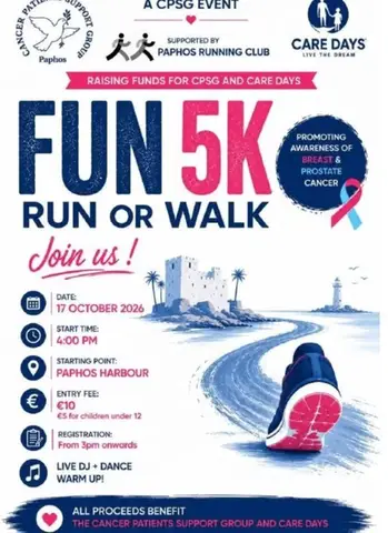 Fun 5K Run or Walk: Cancer Charity Event at Paphos Harbour