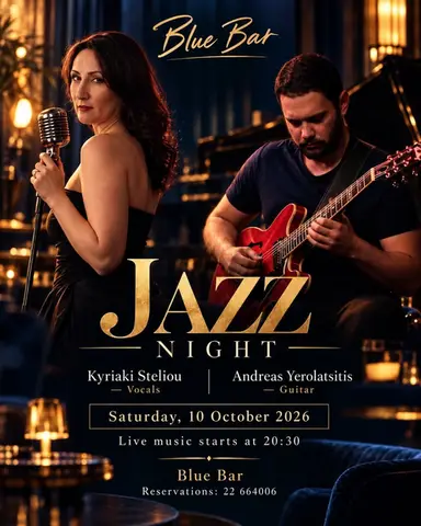 Jazz Night featuring Kyriaki Steliou & Andreas Yerolatsitis
