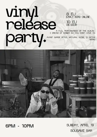 JOHNIO X RILLFLYNINJA I DREAM OF DINNER SO YOU DONT HAVE TO VINYL RELEASE PARTY