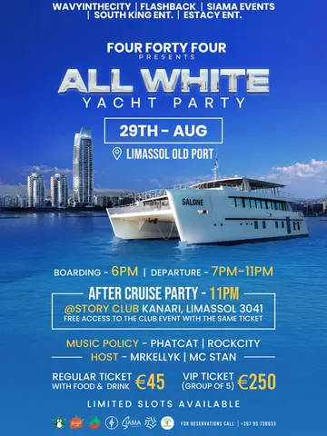 All white boat party
