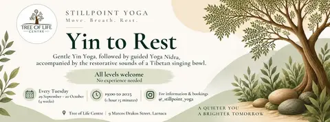 Yin to Rest Yoga at the Tree of Life, Larnaca