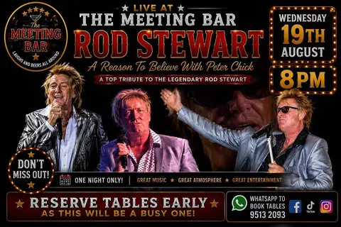 🎤 Wednesday 19th August – Rod Stewart Tribute (8PM)