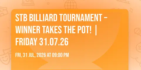 🎱 STB Billiard Tournament – Winner Takes The Pot! | Friday 31.07.26