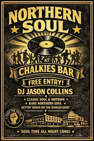 Northern Soul Night: Classic Soul & Motown at Chalkies Bar in Paphos