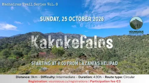 Kakokefalos Hike: Machairas Trail Series Vol. 8 in Nicosia