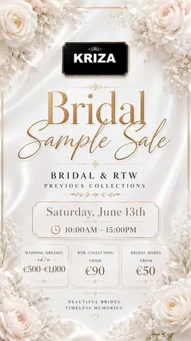 BRIDAL Sample Sale