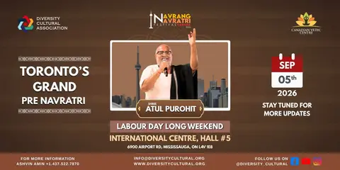 Navrang Navratri Festival Canada 2026 With ATUL PUROHIT - SATURDAY 5th September, 2026