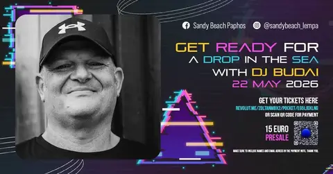 "Csepp a tengerben" with DJ Budai at Sandy-Beach Paphos