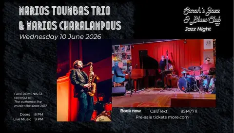 Jazz Night with The Marios Toumbas Trio and Special Guest Marios Charalampous