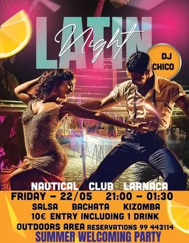 LATIN DANCE PARTY AT NAUTICAL CLUB LARNACA