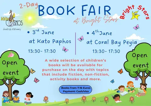 Bright Stars Nursery book fair at Kato Paphos